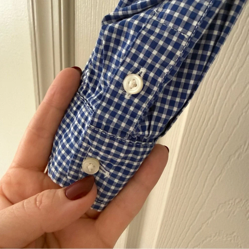 Ralph Lauren Toddler Boys Blue Gingham Button Up Shirt